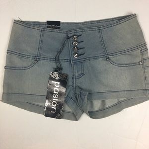 Passion Low Waist Light Denim Shorts